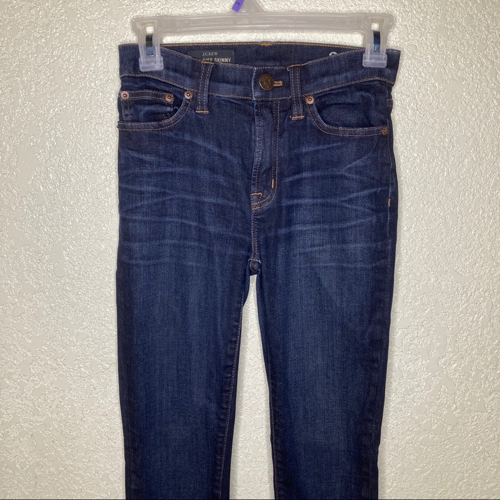 J Crew High Rise Skinny Jeans 24 Dark Wash - Picture 2 of 5